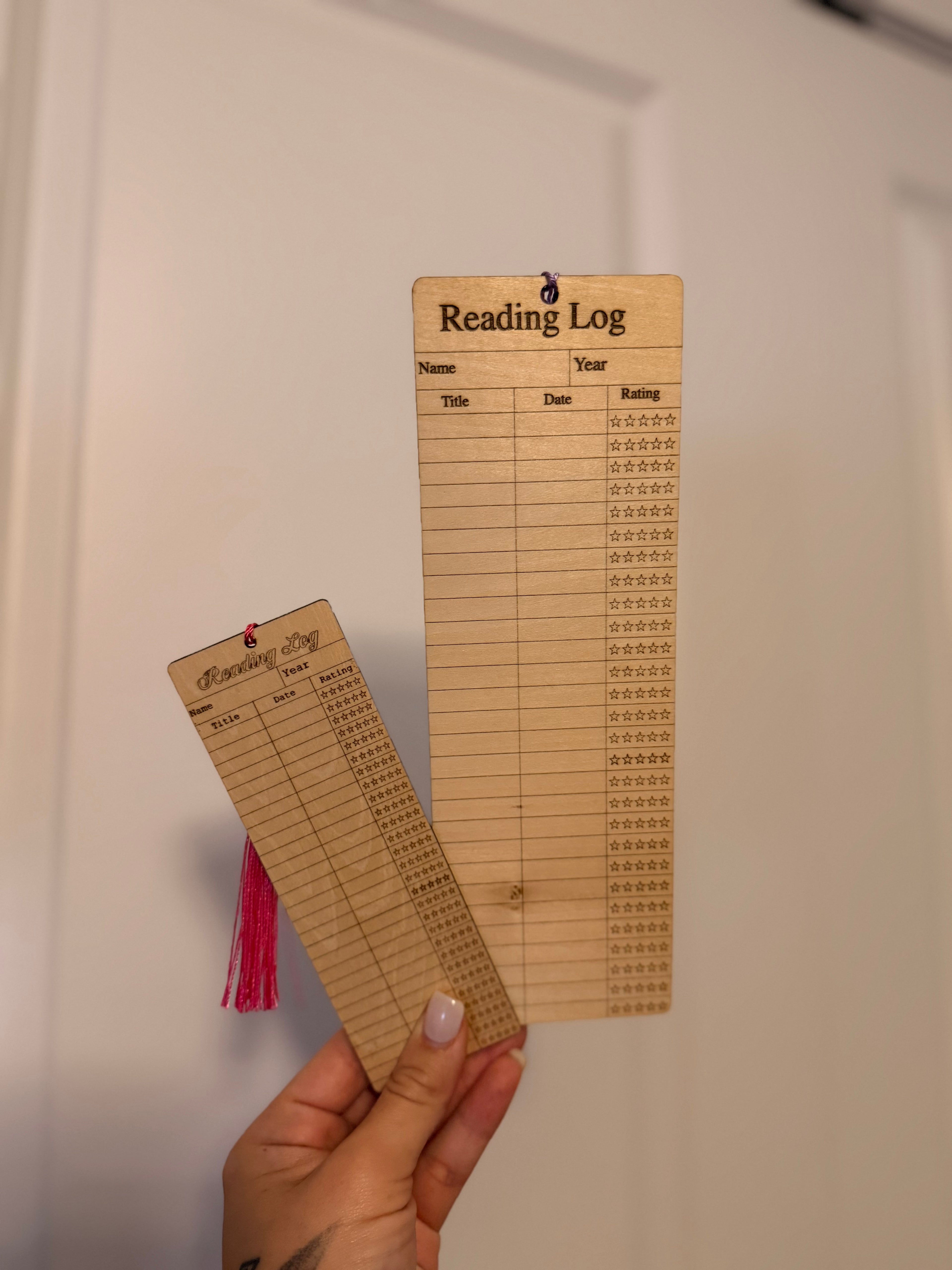 Small Wooden Reading Log Bookmark