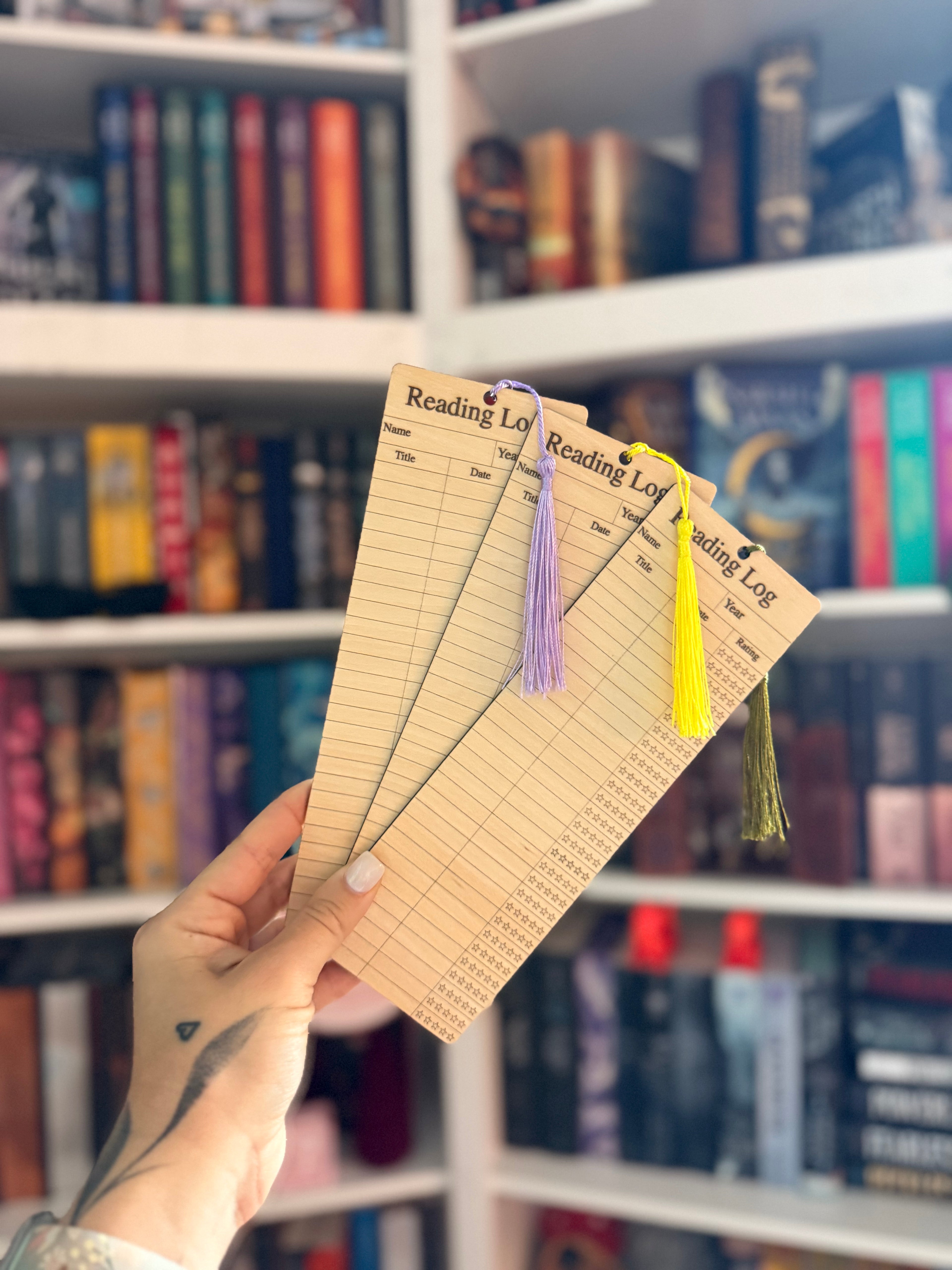 Wooden Reading Log Bookmark