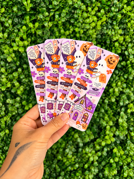 Haunted Library Bookmark Darker Colors 👻📚 | Spooky Book Lover Bookmark (Copy)