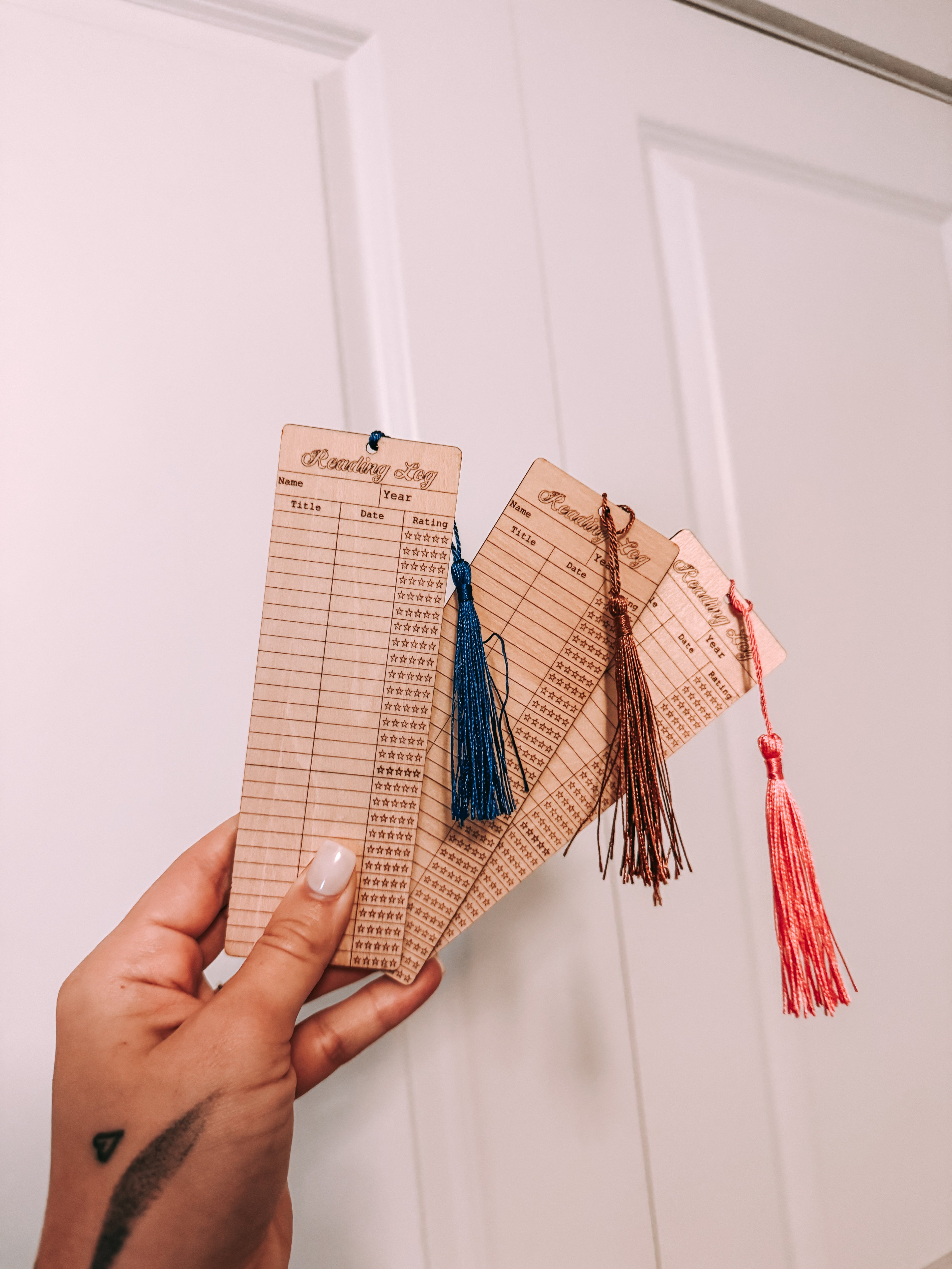 Small Wooden Reading Log Bookmark