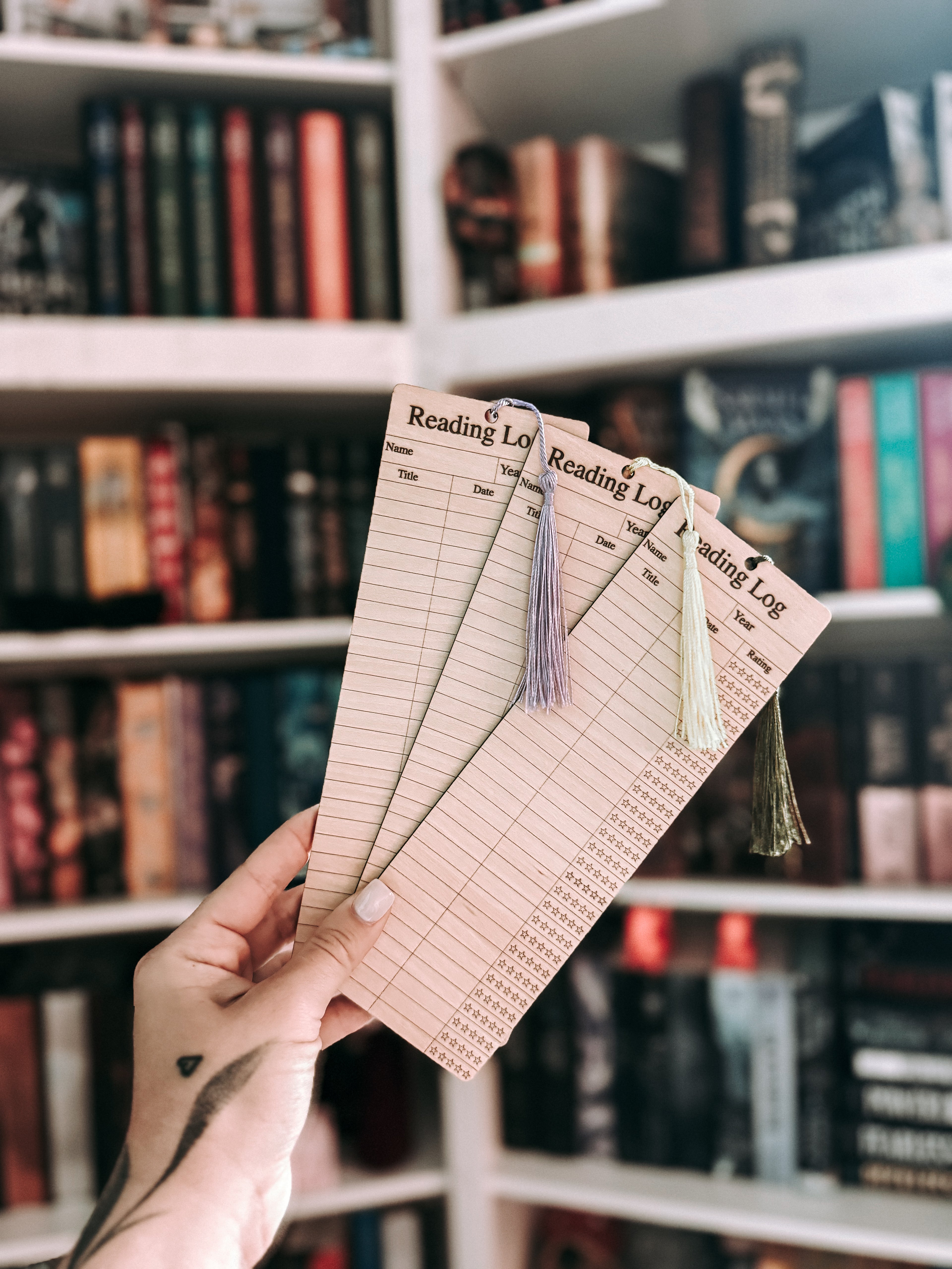 Wooden Reading Log Bookmark