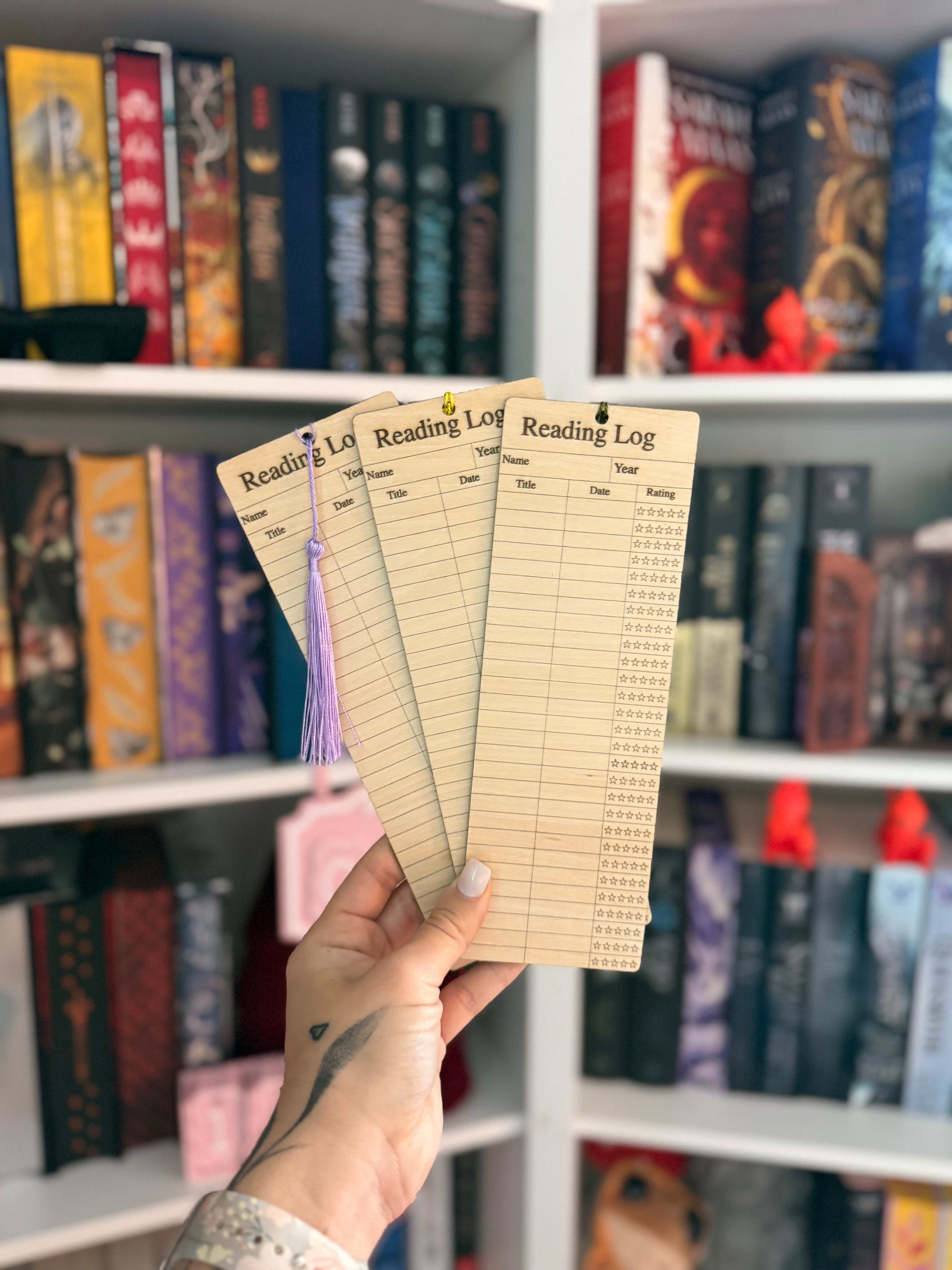 Wooden Reading Log Bookmark